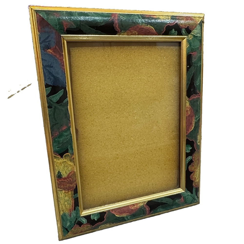 VTG 80s 90s Painted 5x7 Picture Frame Rectangle Free Standing Retro Colorful